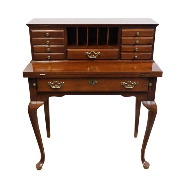 Traditional Thomasville Furniture Collector's Cherry Traditional Style 34" Secretary Desk 10131-655 For Sale - Image 3 of 16
