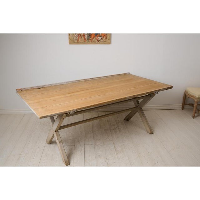 Wood Swedish Country Desk in Pine For Sale - Image 7 of 13