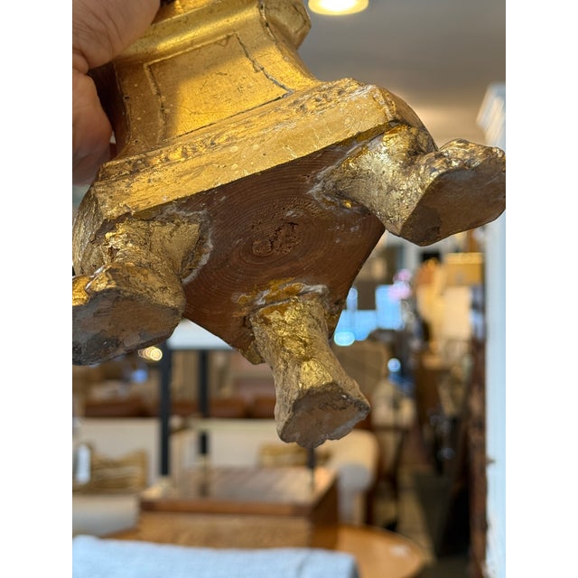 Gilt Candle Prickets, Pair For Sale - Image 9 of 12