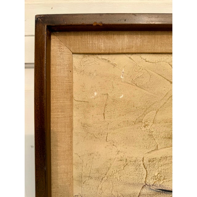 MCM Original Signed Framed Impasto Still Life Painting on Board by Vanlowe For Sale - Image 9 of 12