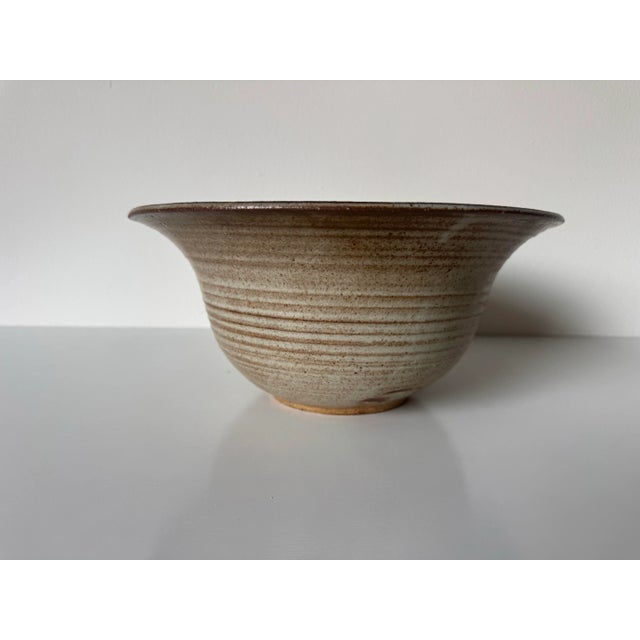 1982 Vintage Handmade Studio Art Stoneware Pottery Bowl – Signed For Sale - Image 4 of 9