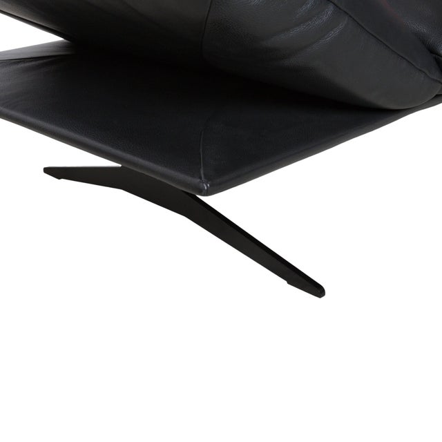 Francis Leather Two-Seater Black Manual Function Sofa from Koinor For Sale - Image 9 of 18