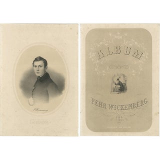 Pehr Wickenberg, Swedish Romantic Painter Portrait, 1850, Lithograph For Sale