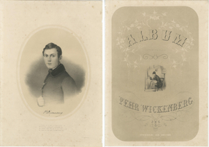 Pehr Wickenberg, Swedish Romantic Painter Portrait, 1850, Lithograph