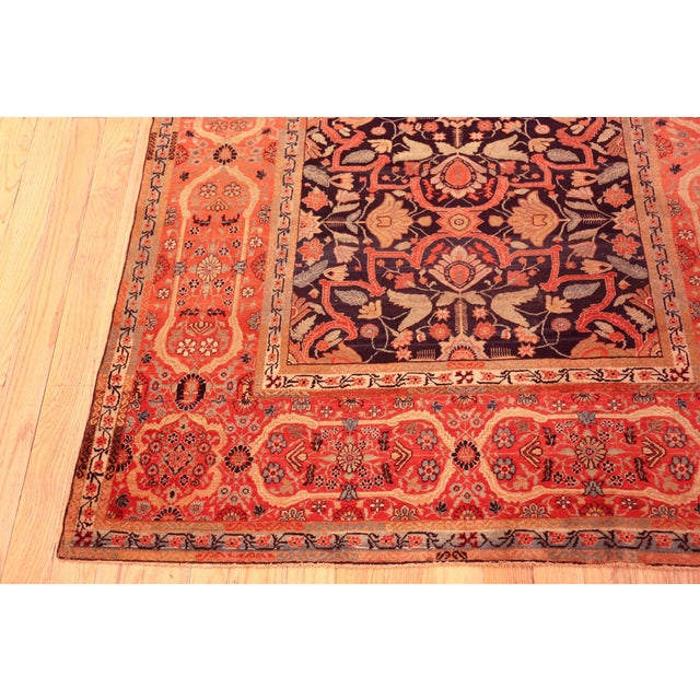 19th Century Nazmiyal Collection Antique Persian Farahan Rug For Sale - Image 5 of 6