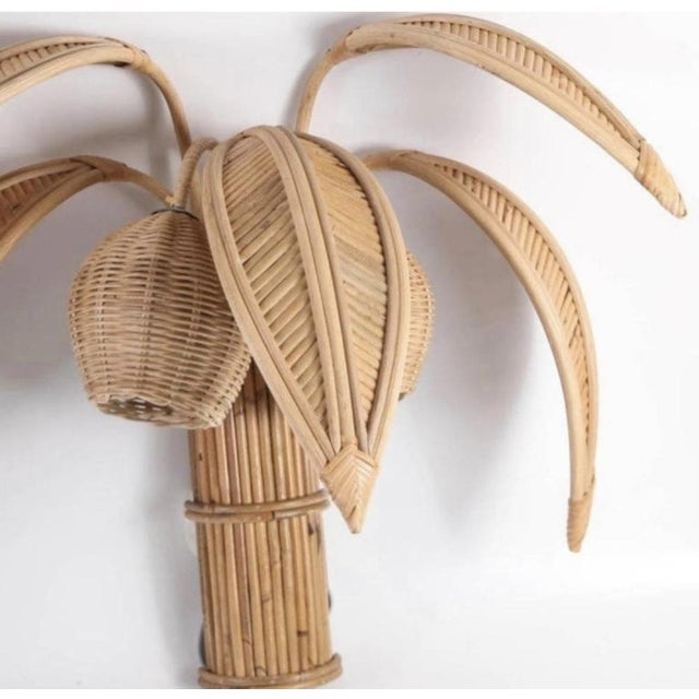 Rattan Coconut Wall Light, 1990s For Sale - Image 4 of 9