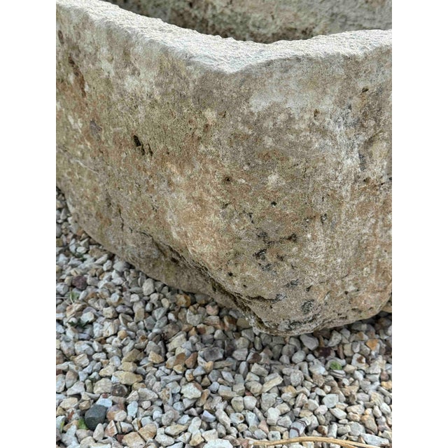 French Antique French Limestone Trough For Sale - Image 3 of 6