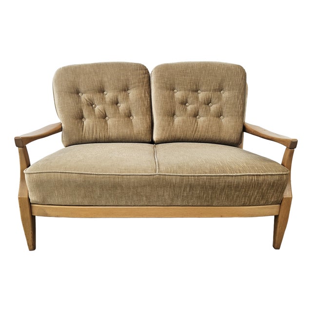 Vintage Beech 2-Seater Sofa, 1970s For Sale