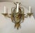 Art Deco Antique Ornate Art Deco 5 Arm Brass Alabaster Hanging Chandelier Fixture Lamp For Sale - Image 3 of 13