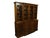 A Georgian style inlaid mahogany breakfront by H Sacks and Sons. Features dovetail drawer construction, rosewood banding...