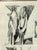 Modern David Adickes Early Modern Black & White Abstract Figurative Sketchbook Page Drawing, Mid 20th Century For Sale - Image 3 of 9