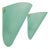 Vintage Triangular Conical Wall Sconces in Green Frosted Glass from Lumal-It, 1990s, Set of 2 For Sale