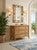 Wood Vintage Tropical Rattan & Bamboo 3-Drawer Dresser With Sunburst Motif For Sale - Image 7 of 12