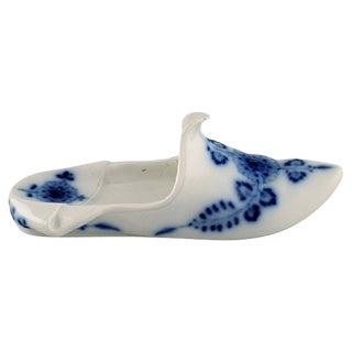 Antique Meissen Hand-Painted Porcelain Miniature Slipper, Germany For Sale