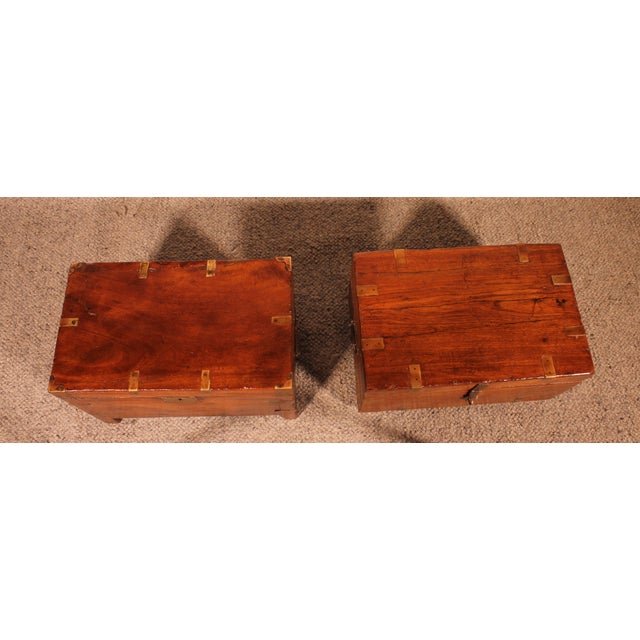 Antique Marine Chests, 1800s, Set of 2 For Sale - Image 9 of 12
