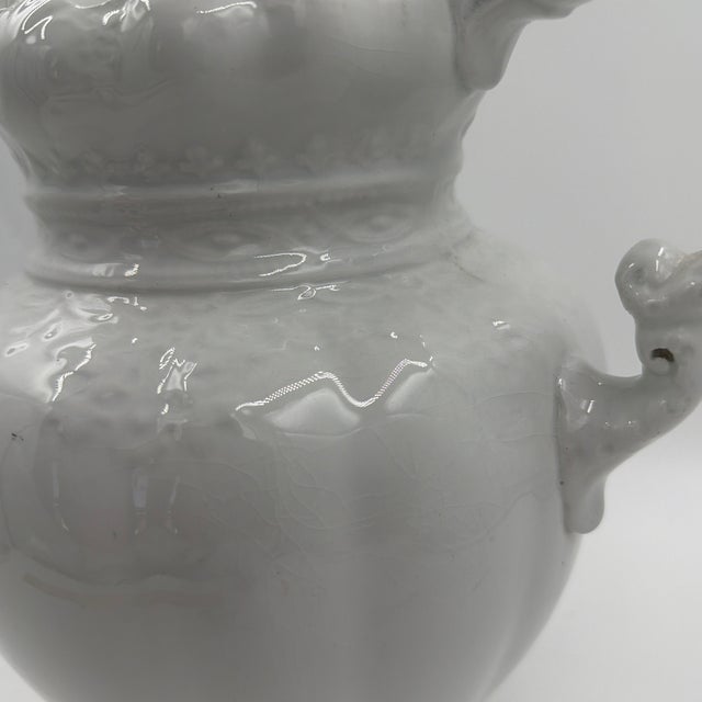 Early 20th Century Early 20th Century Alfred Meakin Royal Ironstone White Pitcher For Sale - Image 5 of 12