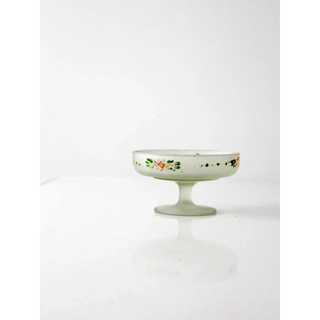 Early 20th Century Vintage Frosted Glass Candy Dish For Sale - Image 5 of 7