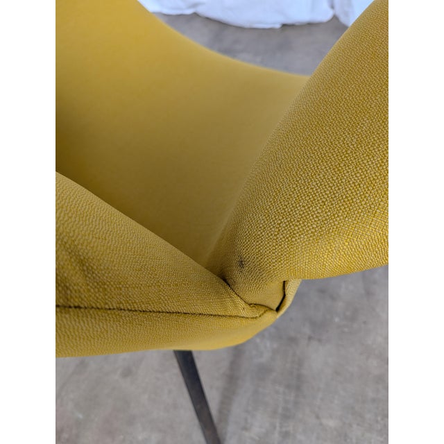 Metal Mid-Century Modern Cocktail Chair in Yellow, 1970s For Sale - Image 7 of 18