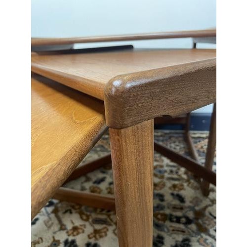 1960s Mid-Century Modern Danish Teak Nesting Tables, 1960s, Set of 3 For Sale - Image 5 of 6
