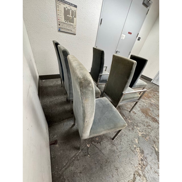 Modern Circa 1970's Milo Baughman for D. I. A. Dining Chairs, Set of Six For Sale - Image 3 of 12