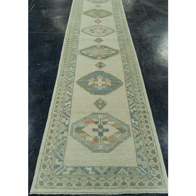 Early 21st Century Turkish Oushak Rug 2'9" x 12'4" #19114 For Sale - Image 5 of 8