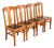 Heywood Wakefield Antique Mission Oak Arts & Crafts Dining Chairs, Set of Four For Sale