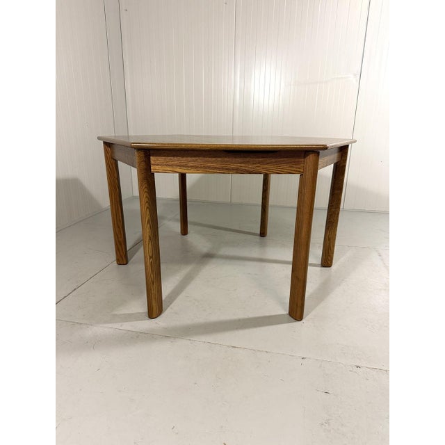 Wood Extendable Hexagon Dining Table, 1970s For Sale - Image 7 of 18