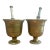 Pair of Vintage Brass Mortar and Pestles For Sale