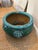 Chinoiserie Mid 20th Century Large Chinese Turquoise Glazed Jardiniere With Lion Mask Handles For Sale - Image 3 of 6