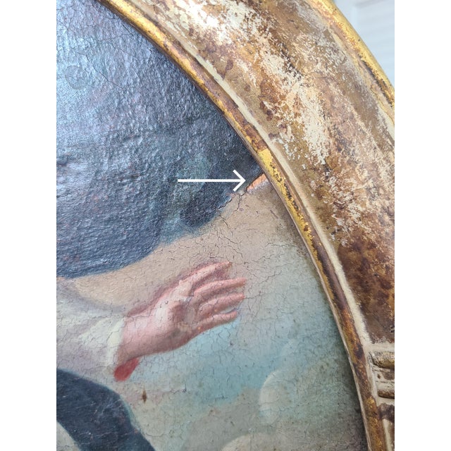 Antique 18th Century Religious Oil Painting Assumption of the Virgin Mary For Sale - Image 10 of 16