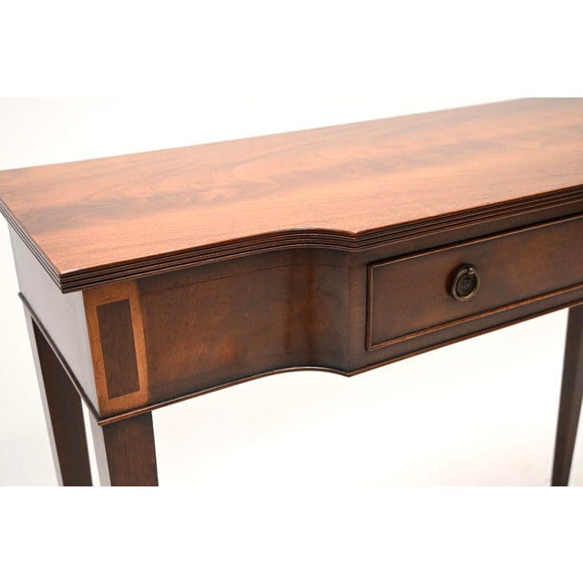 Brown Georgian Inlaid Console Table, 1930 For Sale - Image 8 of 11