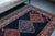 Antique Caucasian Geometric Floral Medallion Navy Red Rug Wool Low Pile Hand-Knotted - 4’2” X 6' For Sale - Image 9 of 10
