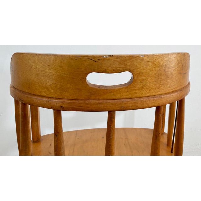 Vintage MCM Wood Bankers Chair For Sale - Image 10 of 12