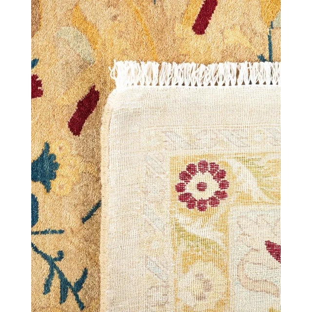 2000 - 2009 Mogul, One-of-a-Kind Hand-Knotted Area Rug in Ivory, 9' 1" x 12' 1" For Sale - Image 5 of 8