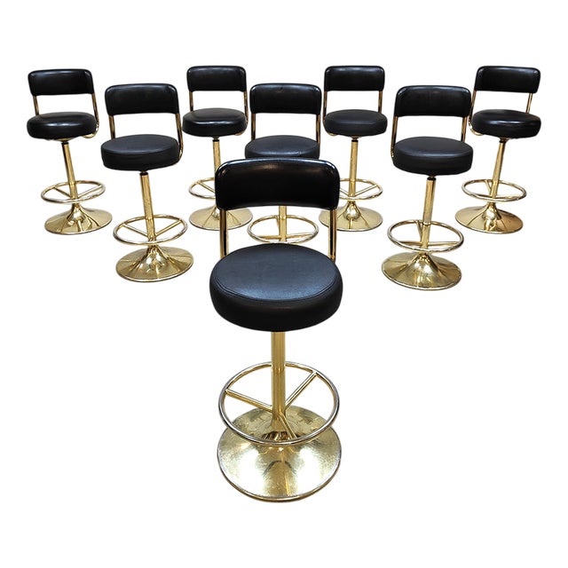 Swedish Bar Stools by Börje Johanson, 1960s, Set of 8 For Sale