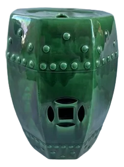 Green Glazed Garden Seat