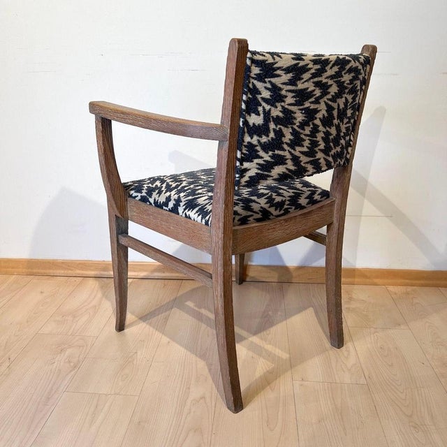 Art Deco Armchair in Limed Oak by De Coene Fères, 1935 For Sale - Image 11 of 18
