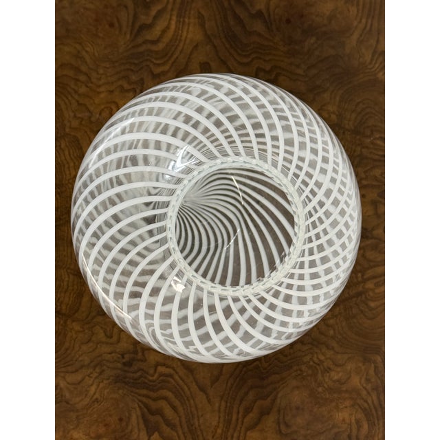 White Whirling White Spiral Vase For Sale - Image 8 of 12