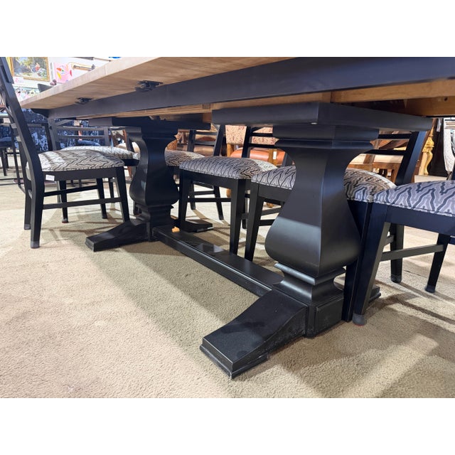 Ethan Allen Ethan Allen Dining Table and Ten Chairs For Sale - Image 4 of 6