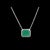 Green Natural Emerald Diamond Necklace 18" 14k White Gold 2.64 TCW Certified For Sale - Image 8 of 12