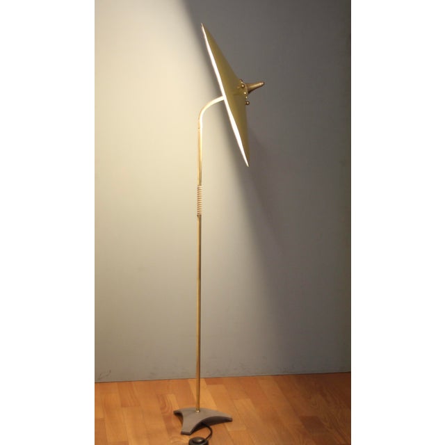 Mid-Century Modern Mid-Century Modern Floor Lamp with Adjustable Shade, 1950s For Sale - Image 3 of 14
