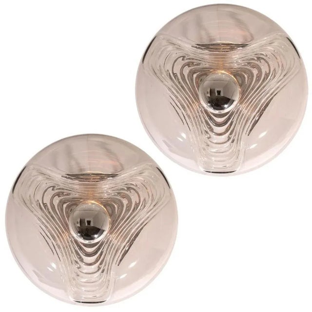 Large Clear Glass Wall Sconce from Peill & Putzler, 1960 For Sale - Image 10 of 13