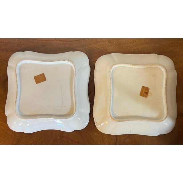 Early 19th Century Early 19th Century Coalport Porcelain Square Dishes Decorated in an Imari Palette Circa 1805 - a Pair For Sale - Image 5 of 12