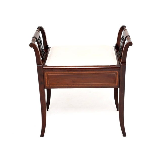 Antique Edwardian Piano Stool, 1900 For Sale - Image 3 of 11