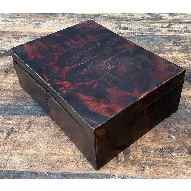 Brown Vintage Primitive Burl Wood Box For Sale - Image 8 of 12