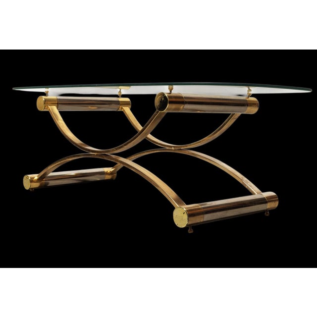A Stunning Italian Vintage MCM Coffee Table Blends M-C Structural Innovation With Hollywood Regency Glamour. For Sale - Image 11 of 11