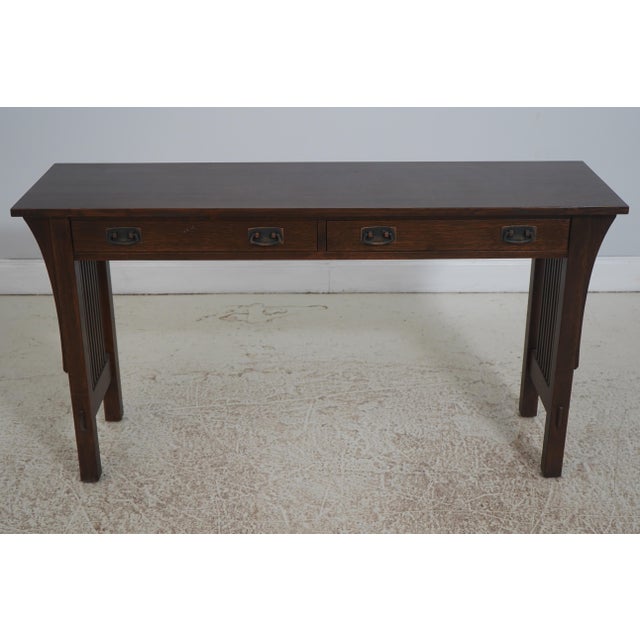 Age: C.2000 Details: Finish No.37 Spindle Sides Dovetailed Drawer Construction High Quality Construction Arts & Crafts...