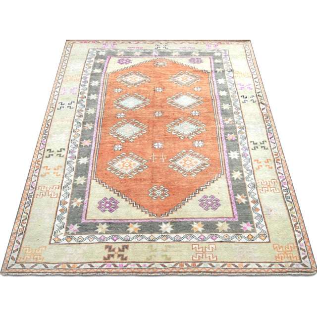 1960s 1960s Turkish Oushak Rug For Sale - Image 5 of 6