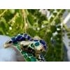 Blue & Green Enamel Snake Animal Cocktail Ring in 18 Karat Yellow Gold Size 5 For Sale - Image 16 of 18