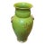 1950s Mid-Century Modern Apple Green and Gold Ceramic Vase From Sesto Fiorentino For Sale